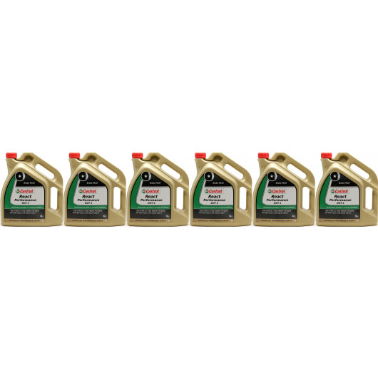 Castrol React Performance DOT 4 Bremsflüssigkeit 6x 5 = 30 Liter