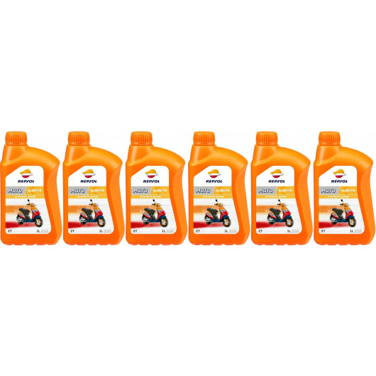Repsol Motorrad Motoröl MOTO SCOOTER 2T 1 Liter 6x 1l = 6 Liter