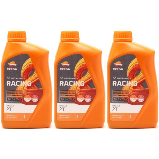 Repsol Motorrad Motoröl RACING OFF ROAD 2T 1 Liter 3x 1l = 3 Liter