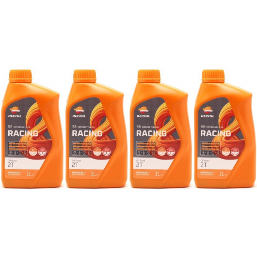 Repsol Motorrad Motoröl RACING OFF ROAD 2T 1 Liter 4x 1l = 4 Liter