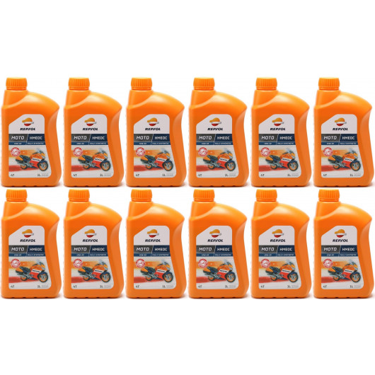 Repsol Motorrad Motoröl MOTO HMEOC 4T 10W30 1 Liter 12x 1l = 12 Liter