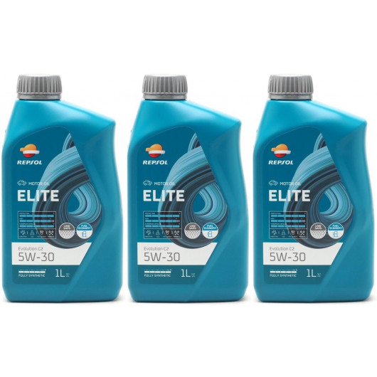 Repsol Motoröl ELITE EVOLUTION C2 5W-30 1 Liter 3x 1l = 3 Liter