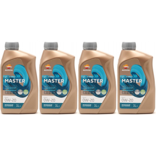 Repsol Motoröl MASTER ECO V 0W-20 1 Liter 4x 1l = 4 Liter