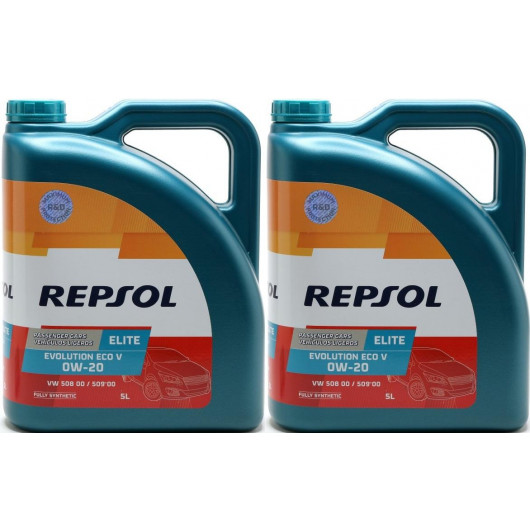 Repsol Motoröl ELITE EVOLUTION ECO V 0W-20 2x 5 = 10 Liter