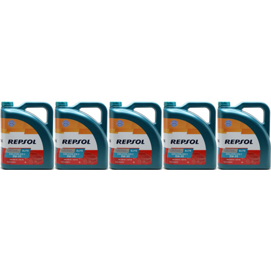 Repsol Motoröl ELITE EVOLUTION ECO V 0W-20 5x 5 = 25 Liter