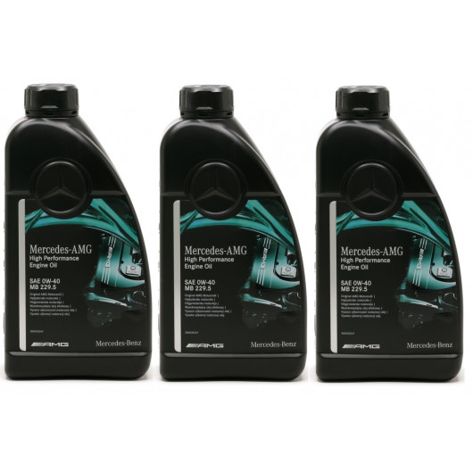 Original Mercedes Benz AMG High Performance MB 229.5 0W-40 Motoröl 3x 1l=3 Liter