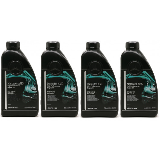 Original Mercedes Benz AMG High Performance MB 229.5 0W-40 Motoröl 4x 1l=4 Liter