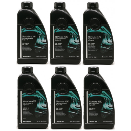 Original Mercedes Benz AMG High Performance MB 229.5 0W-40 Motoröl 6x 1l=6 Liter