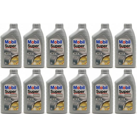 Mobil Super 3000 Formula VC 0W-20 Motoröl 12x 1l = 12 Liter