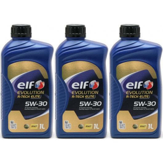 Elf Evolution R-Tech RN17 5W-30 Motoröl 3x 1l = 3 Liter