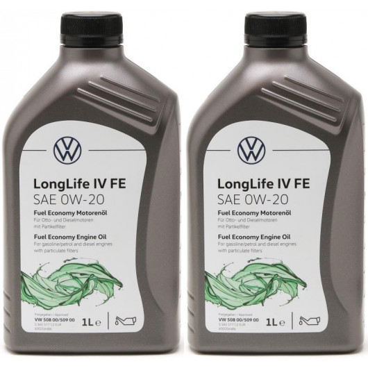 Original VW Longlife IV 0W-20 508.00/ 509.00 GS60577M2EUR - 2x 1l = 2 Liter