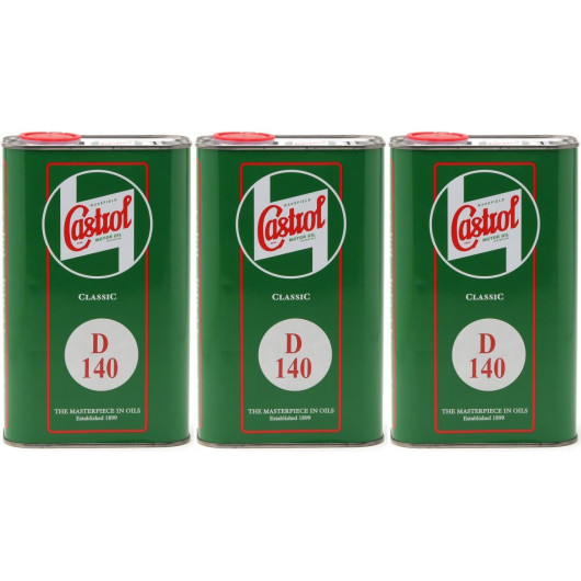 Castrol Classic D SAE 140 Monograde API GL 3 Getriebeöl 3x 1l = 3 Liter