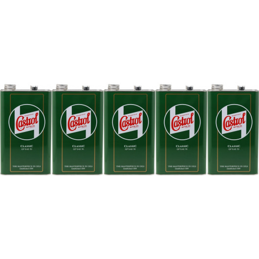 Castrol Classic GP SAE 50 Oldtimer Einbereichs Motoröl 5x 5 = 25 Liter