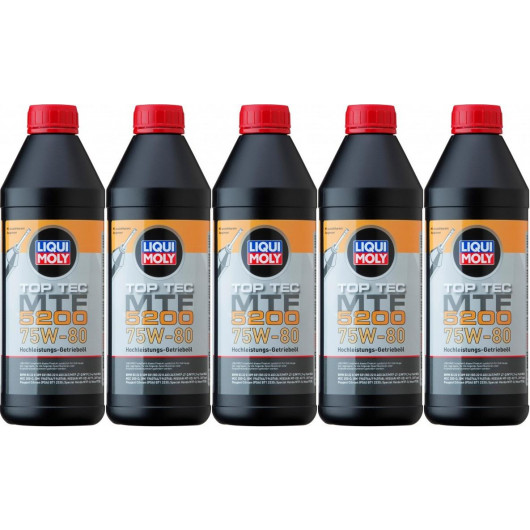 Liqui Moly 20845 Top Tec MTF 5200 75W-80 5x 1l = 5 Liter