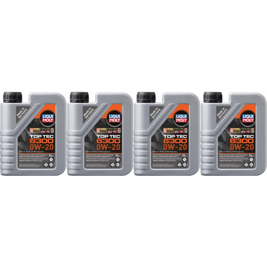 Liqui Moly 21210 Top Tec 6300 0W-20 4x 1l = 4 Liter