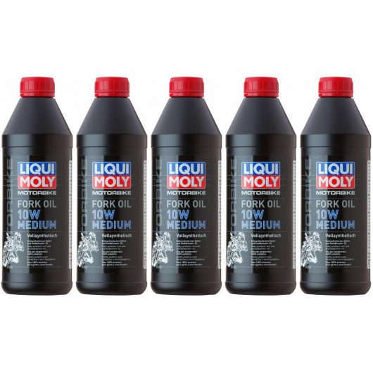 Liqui Moly 2715 Motorbike Fork Oil 10W medium Gabelöl 5x 1l = 5 Liter