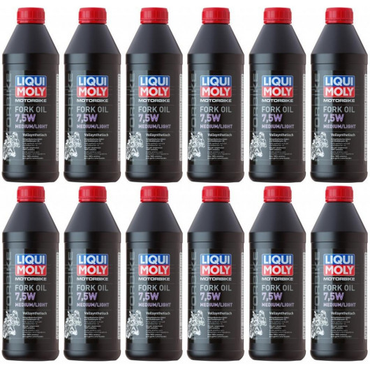Liqui Moly 2719 Motorbike Fork Oil 7,5W medium/light Gabelöl 12x 1l = 12 Liter