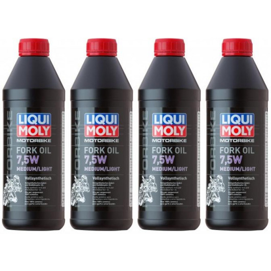 Liqui Moly 2719 Motorbike Fork Oil 7,5W medium/light Gabelöl 4x 1l = 4 Liter