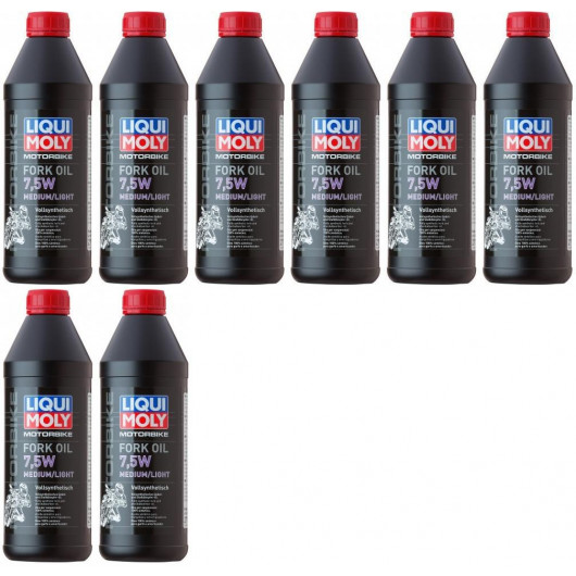 Liqui Moly 2719 Motorbike Fork Oil 7,5W medium/light Gabelöl 8x 1l = 8 Liter