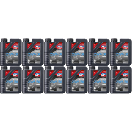 Liqui Moly 3816 Motorbike HD Synth 20W-50 Street 12x 1l = 12 Liter