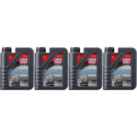 Liqui Moly 3816 Motorbike HD Synth 20W-50 Street 4x 1l = 4 Liter