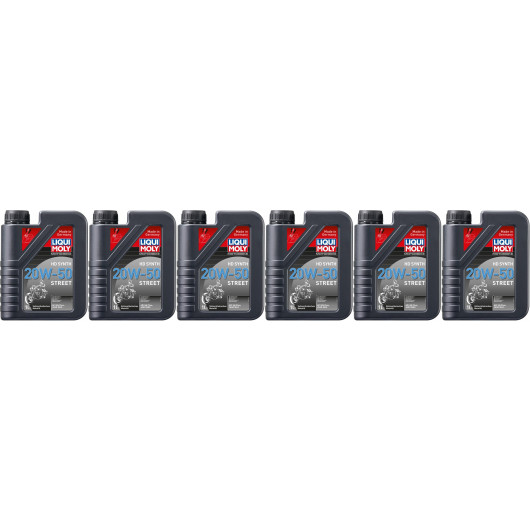 Liqui Moly 3816 Motorbike HD Synth 20W-50 Street 6x 1l = 6 Liter