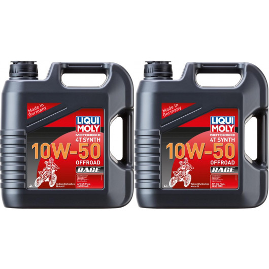 Liqui Moly 3052 Motorbike 4T Synth 10W-50 Offroad Race 2x 4l = 8 Liter