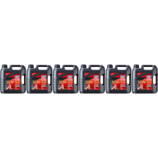 Liqui Moly 3052 Motorbike 4T Synth 10W-50 Offroad Race 6x 4l = 24 Liter