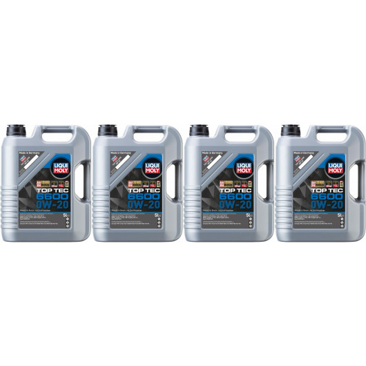 Liqui Moly 21441 Top Tec 6600 0W-20 4x 5 = 20 Liter