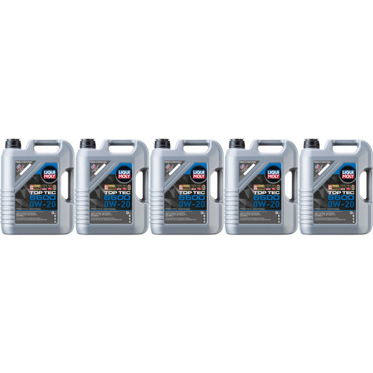 Liqui Moly 21441 Top Tec 6600 0W-20 5x 5 = 25 Liter