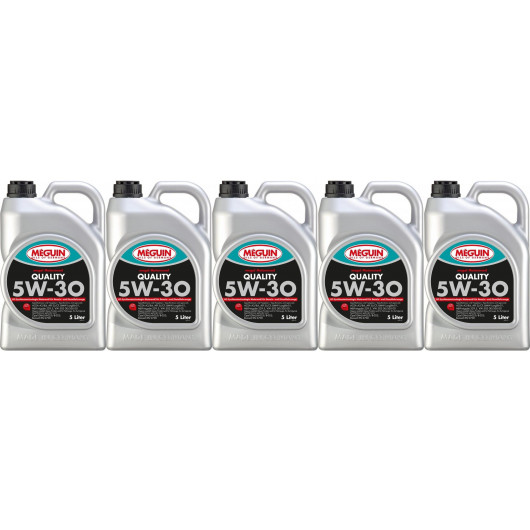 Meguin megol 6567 Motoröl Quality SAE 5W-30 5x 5 = 25 Liter
