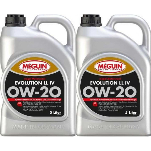 Meguin Megol 33058 Evolution LL Longlife IV 0W-20 2x 5 = 10 Liter