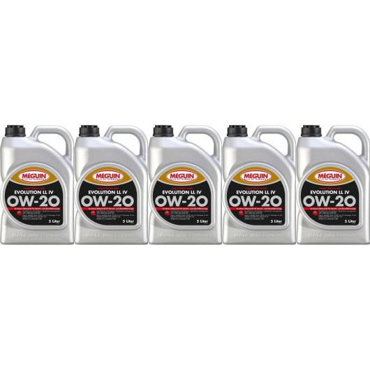 Meguin Megol 33058 Evolution LL Longlife IV 0W-20 5x 5 = 25 Liter
