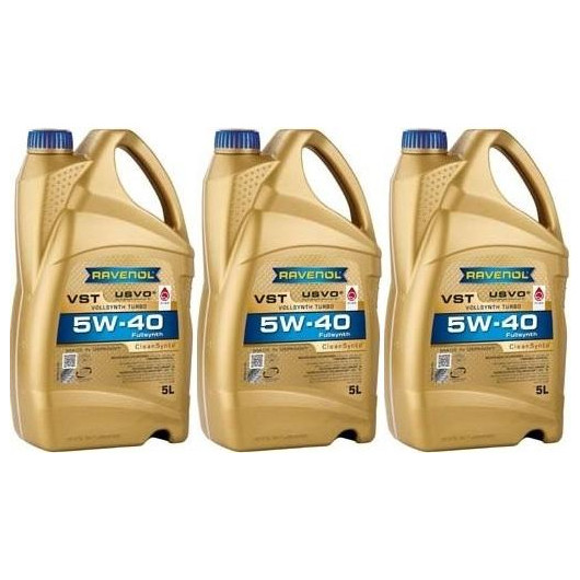 Ravenol VollSynth Turbo VST SAE 5W-40 Motoröl 3x 5 = 15 Liter