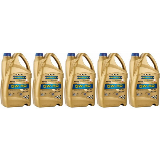 Ravenol RRS RACING RALLYE SYNTO SAE 5W50 Motoröl 5x 5 = 25 Liter