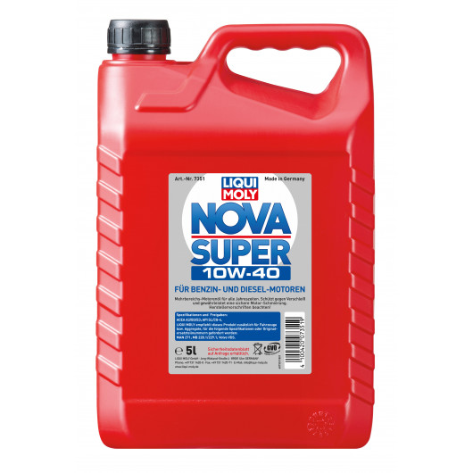 Liqui Moly 7351 Nova Super 10W-40 Diesel & Benziner Motoröl 5Liter