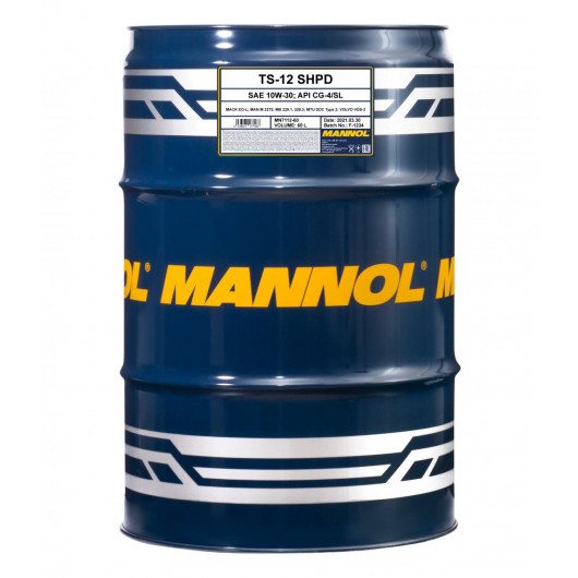 MANNOL 7112 TS-12 SHPD SAE 10W-30 API CG-4/CF-4/CF/SL 60L