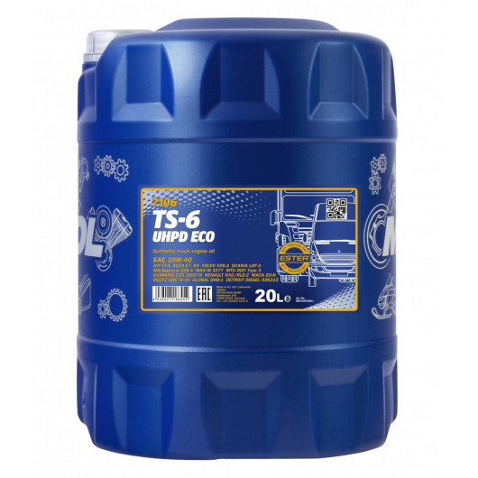 MANNOL TS-6 UHPD Eco 10W-40 Motoröl 20l Kanister