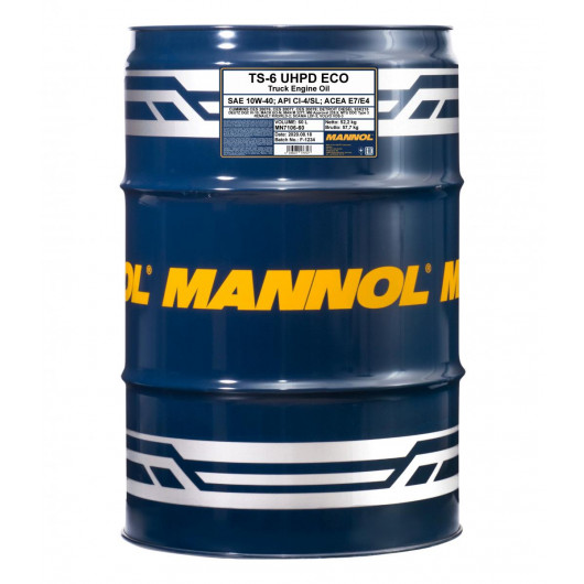 MANNOL TS-6 UHPD Eco 10W-40 Motoröl 60l Fass