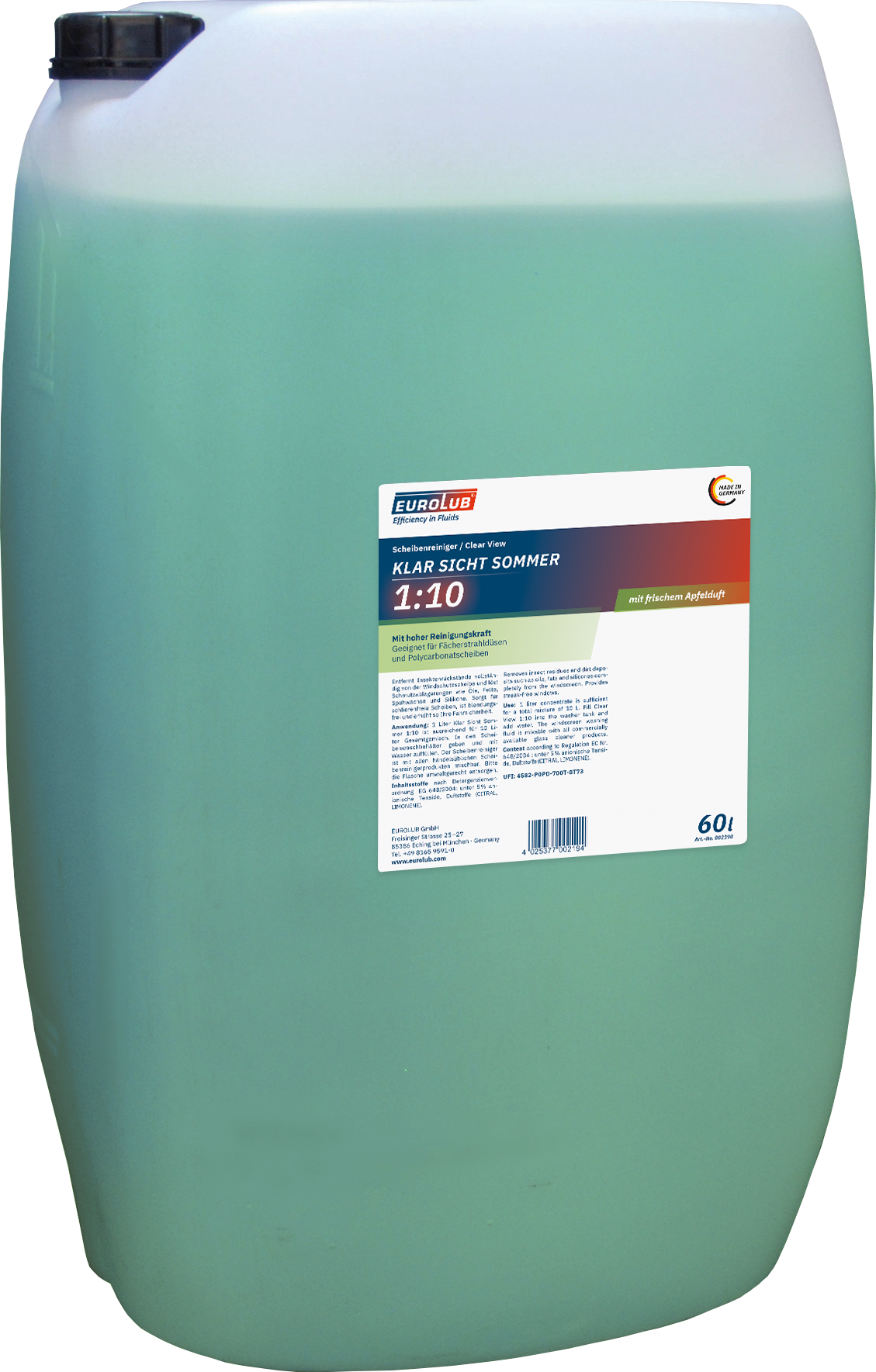 Eurolub Klar Sicht Sommer 1:10 Konzentrat 60l Kanister