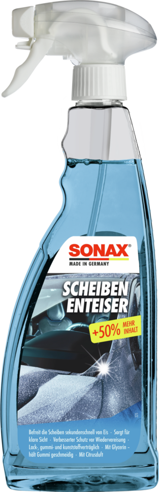 SONAX Scheibenenteiser 750 ml sekundenschnelles enteisen von Scheiben ohne kratzen und eine rundum klare Sicht im Winter | Art-Nr. 03314410