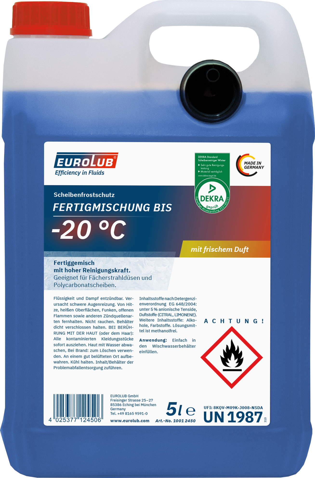 Eurolub Scheibenfrostschutz Fertigmischung -20°C 5l
