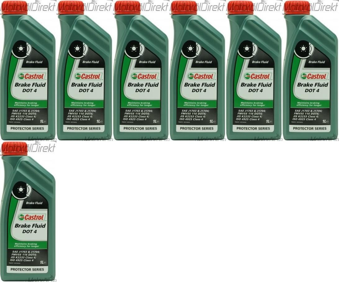 Castrol Brake Fluid DOT 4 Bremsflüssigkeit 7x 1l = 7 Liter