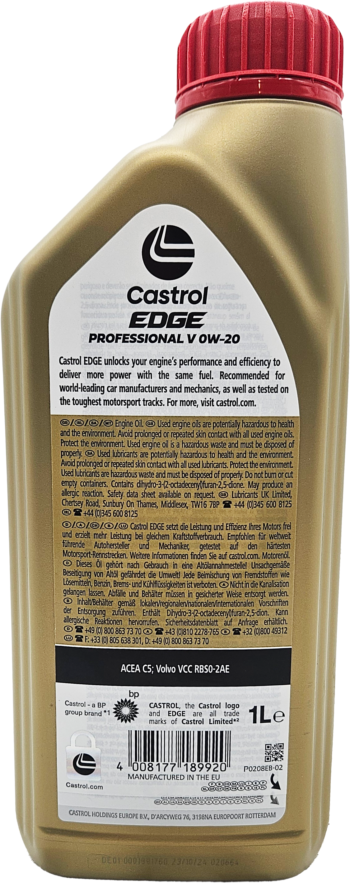 Castrol Edge Professional 0W-20 V Motoröl 1l Flasche