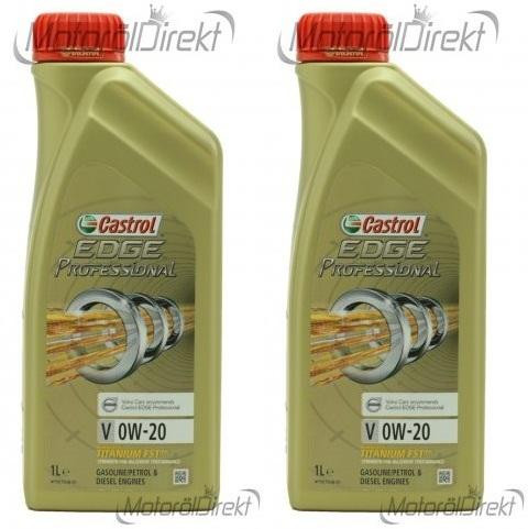 Castrol Edge Professional Fluid Titanium V 0W-20 Motoröl 2x 1l = 2 Liter