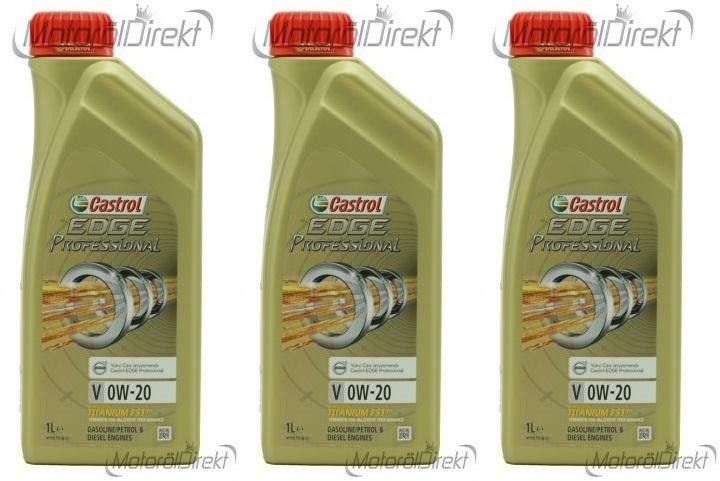 Castrol Edge Professional Fluid Titanium V 0W-20 Motoröl 3x 1l = 3 Liter
