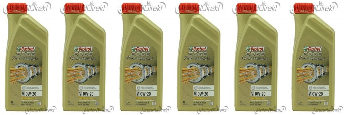 Castrol Edge Professional Fluid Titanium V 0W-20 Motoröl 6x 1l = 6 Liter