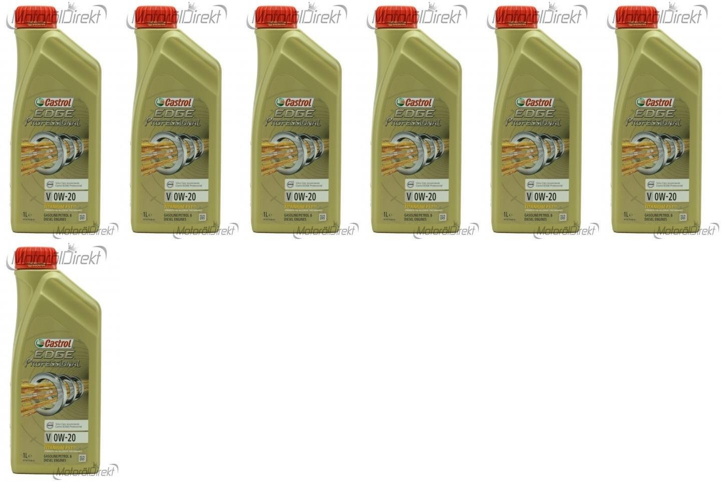 Castrol Edge Professional Fluid Titanium V 0W-20 Motoröl 7x 1l = 7 Liter