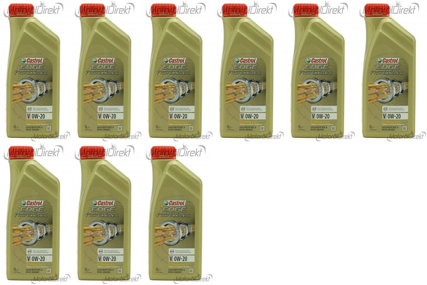 Castrol Edge Professional Fluid Titanium V 0W-20 Motoröl 9x 1l = 9 Liter