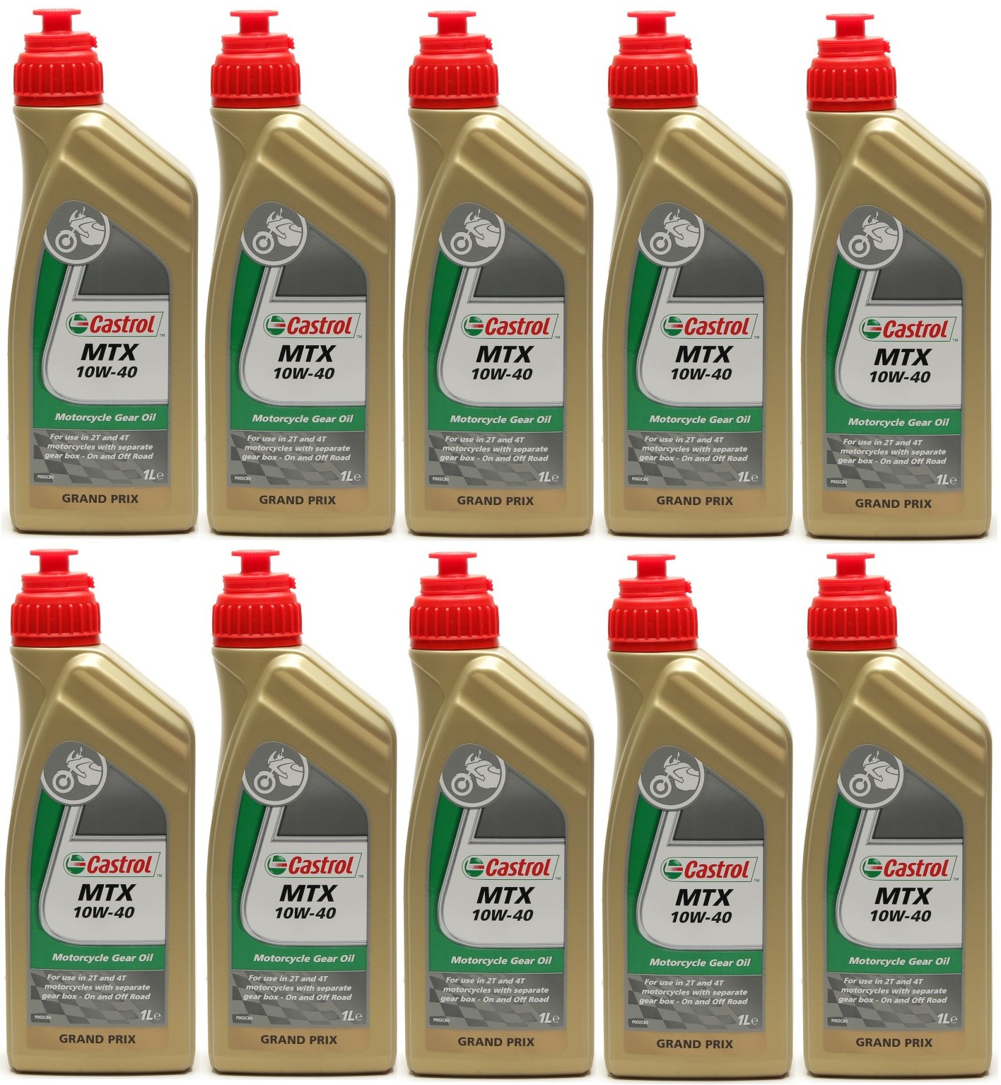 Castrol MTX 10W-40 Motorrad-Getriebeöl 10x 1l = 10 Liter